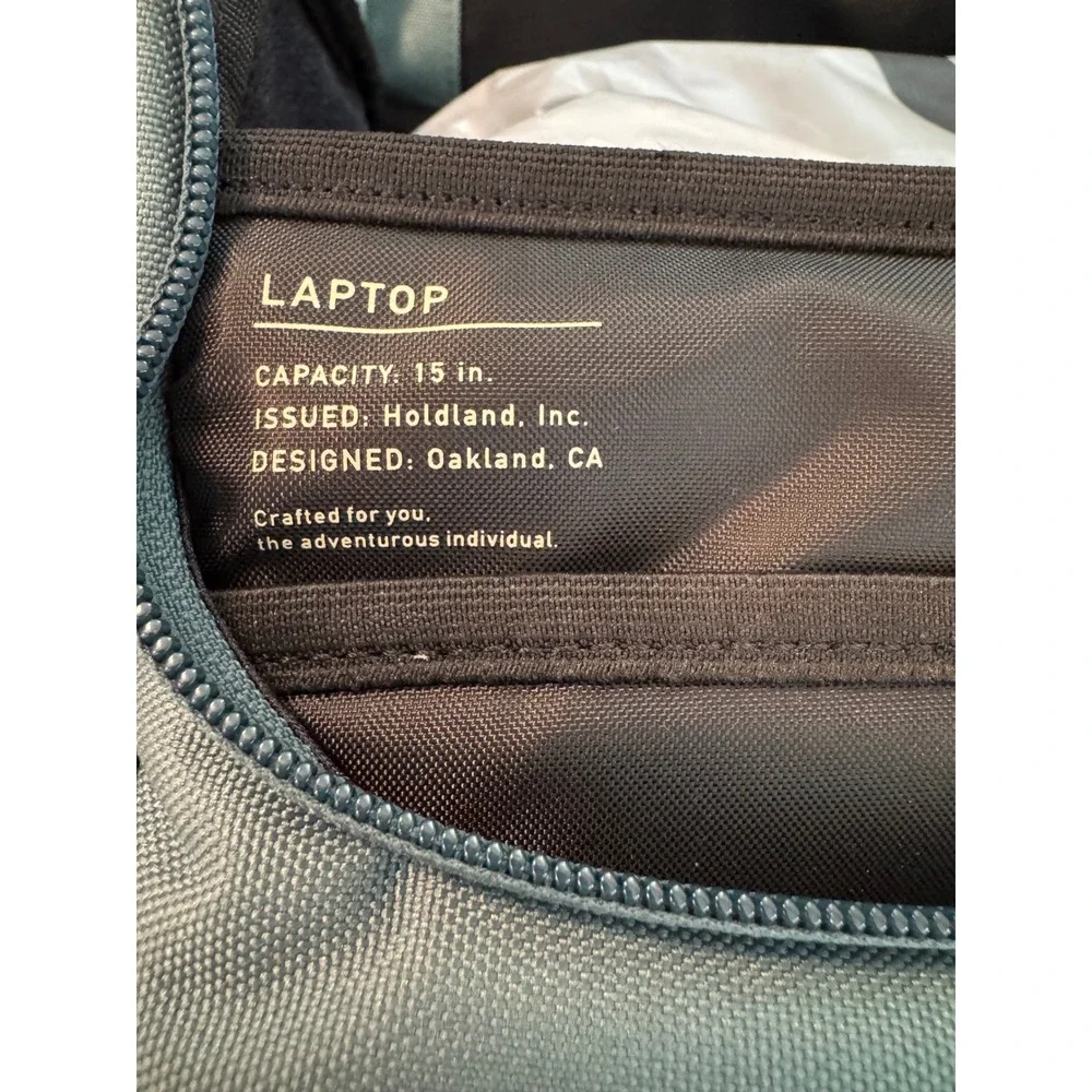 Holdland‎ Everyday Backpack Slate Blue Tan Leather 15